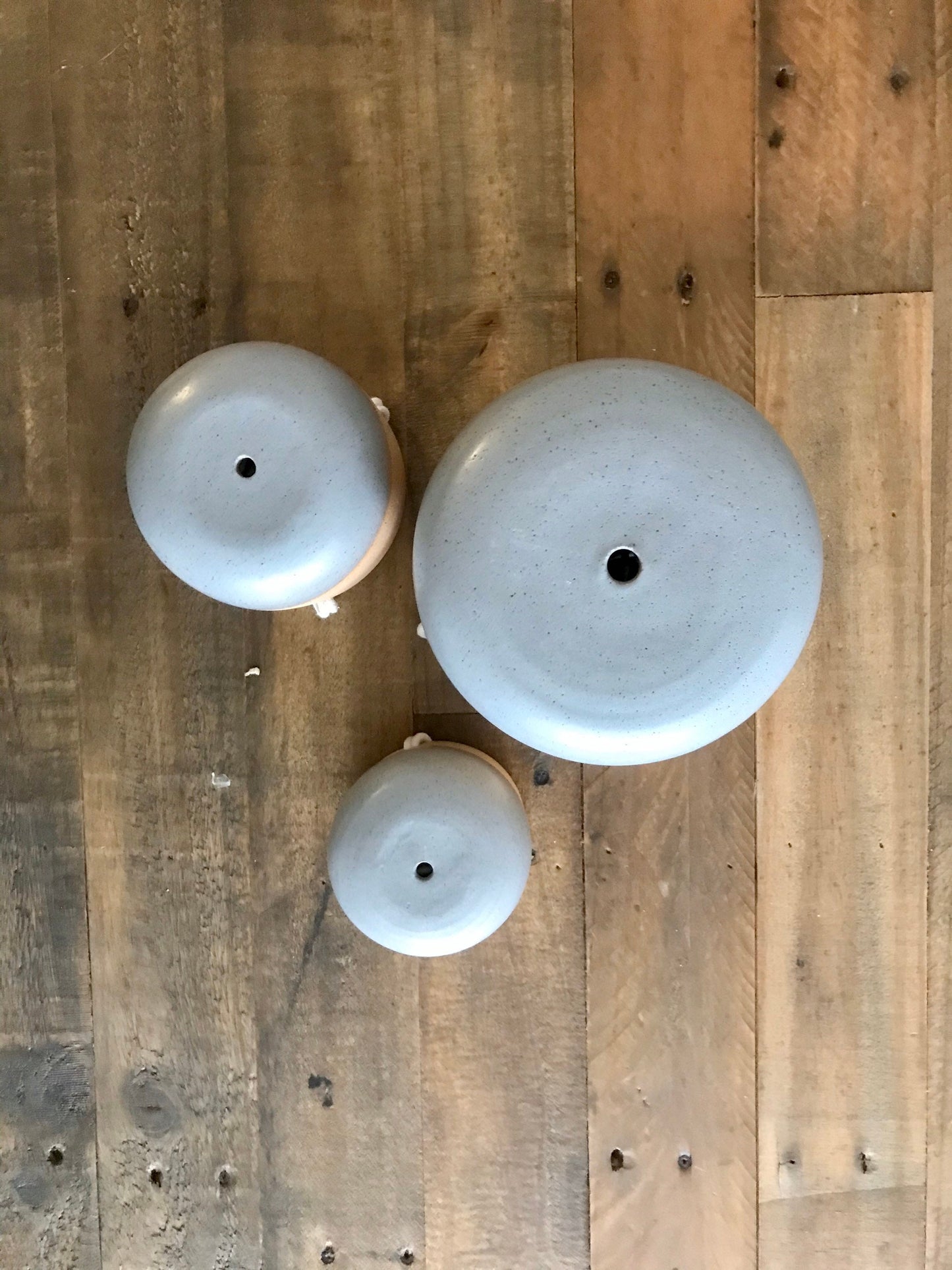 Speckled gray-Ceramic hanging planter- hanging flower pot - with drainage hole- three sizes available