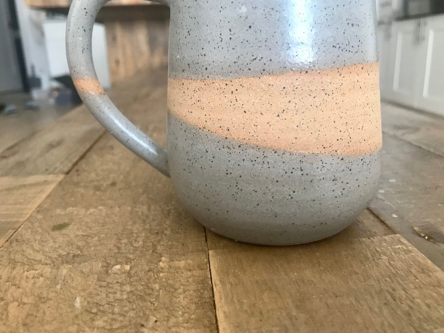 Speckled gray - ceramic mug - coffee cup - gray on speckled coffee mug-handmade