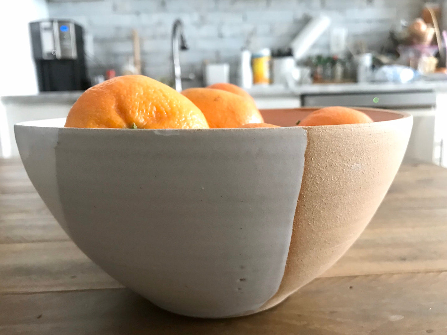 Beige and white -small serving bowl- multipurpose bowl-kitchenware- bowls- White