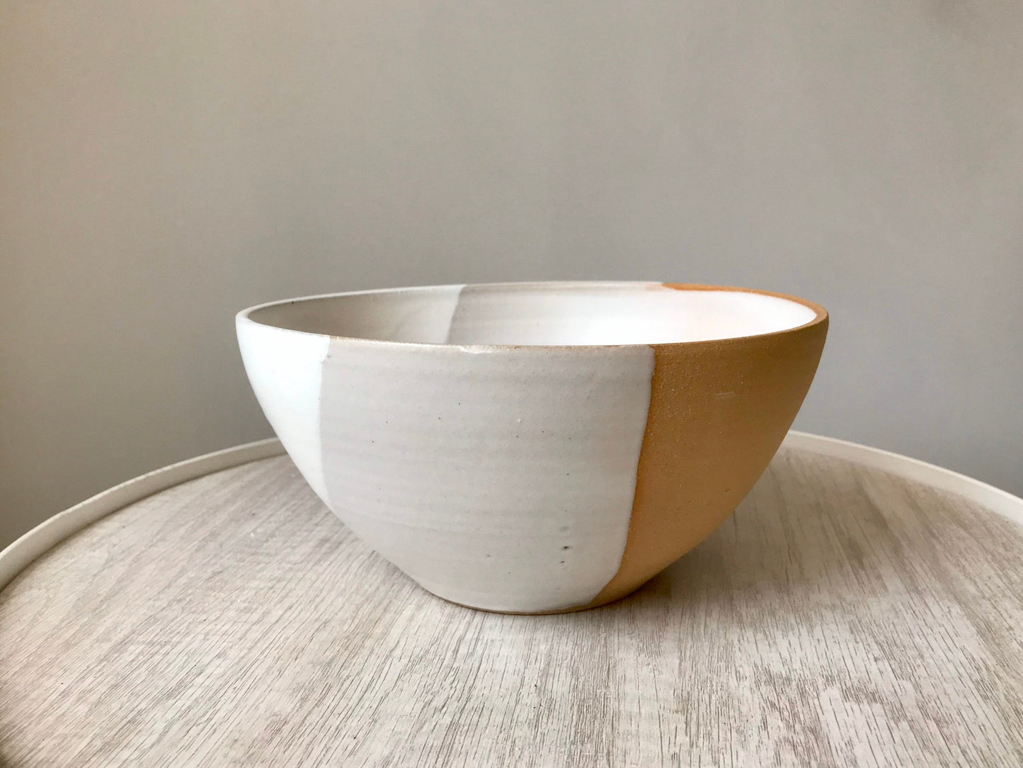Beige and white -small serving bowl- multipurpose bowl-kitchenware- bowls- White