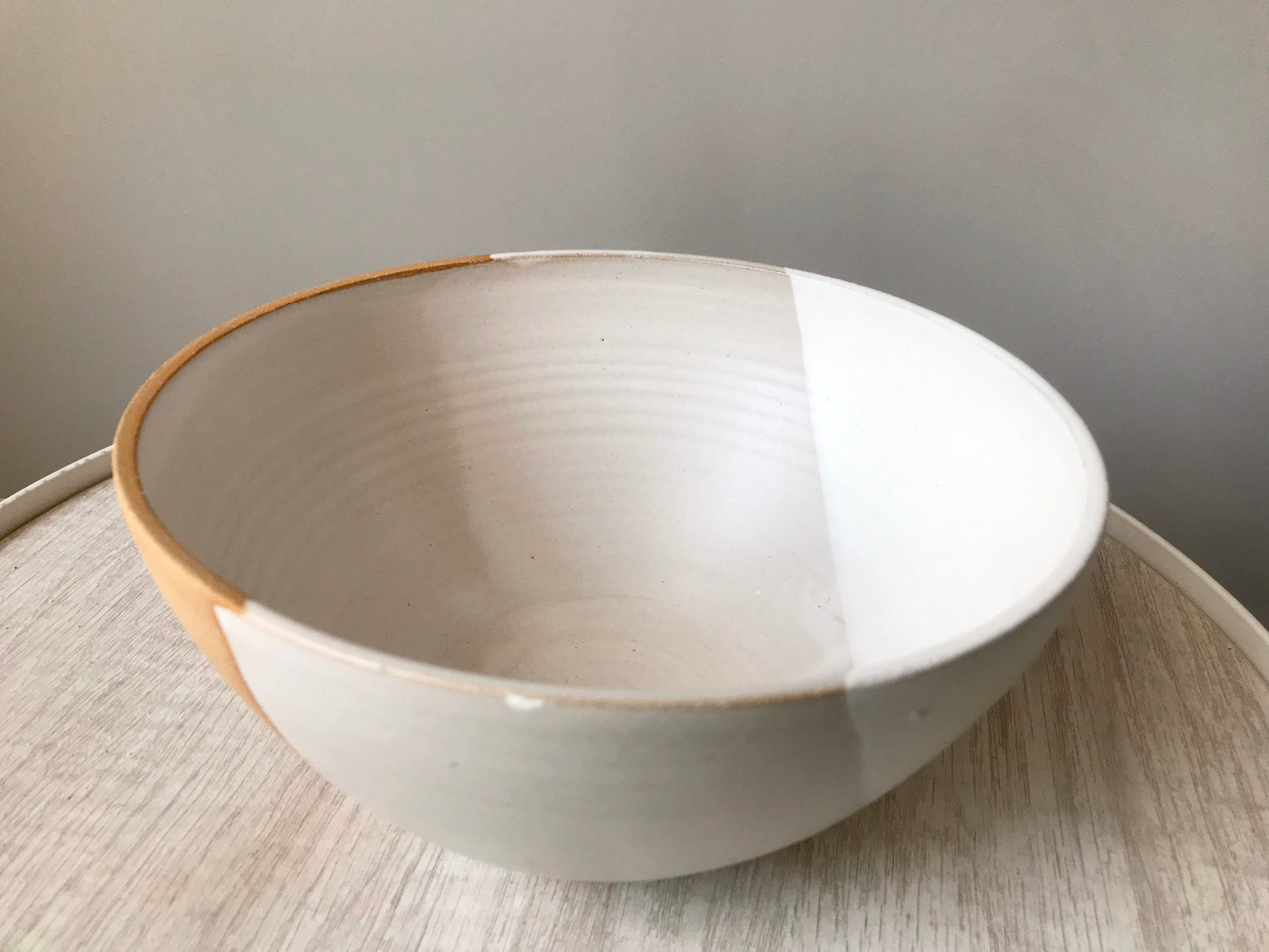 Beige and white -small serving bowl- multipurpose bowl-kitchenware- bowls- White