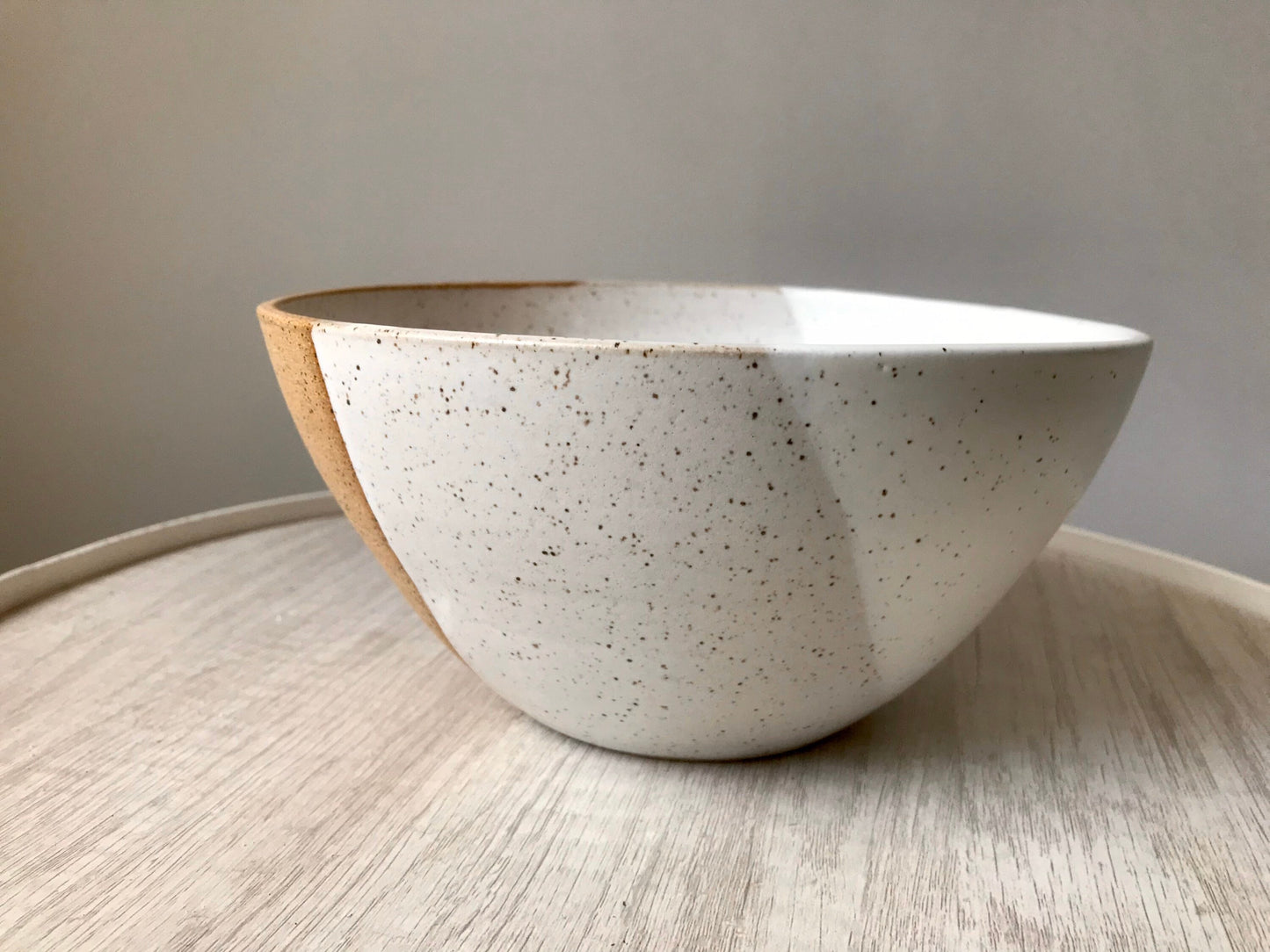 Speckeled and white -small serving bowl- multipurpose bowl-kitchenware- bowls- White
