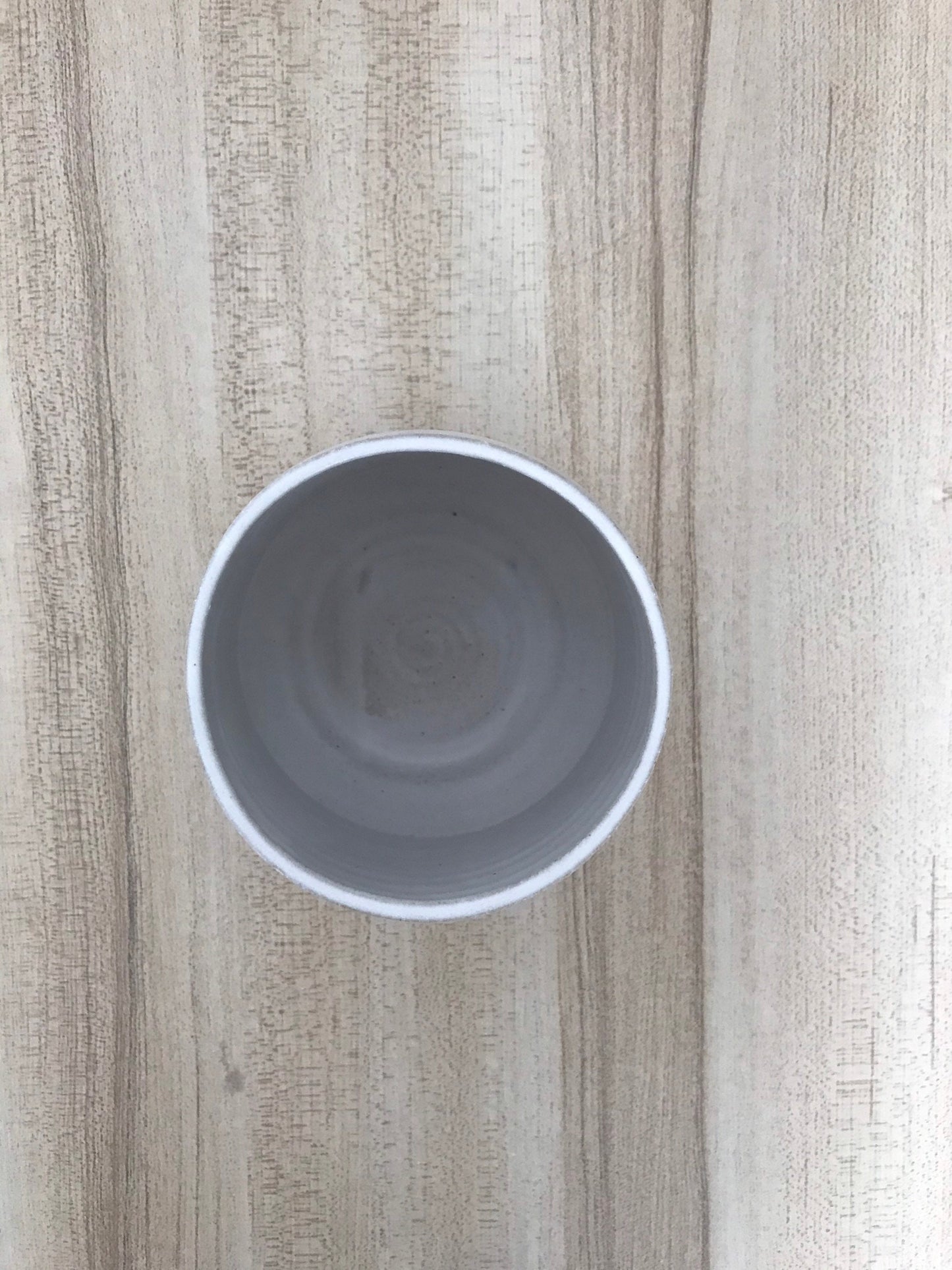 White striped ceramic mug- coffee cup- beige angular mug - two options available