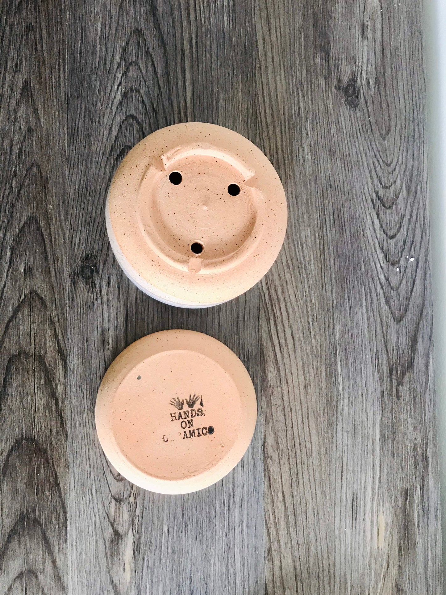 4" planter with saucer. hand made ceramics. planters and pots