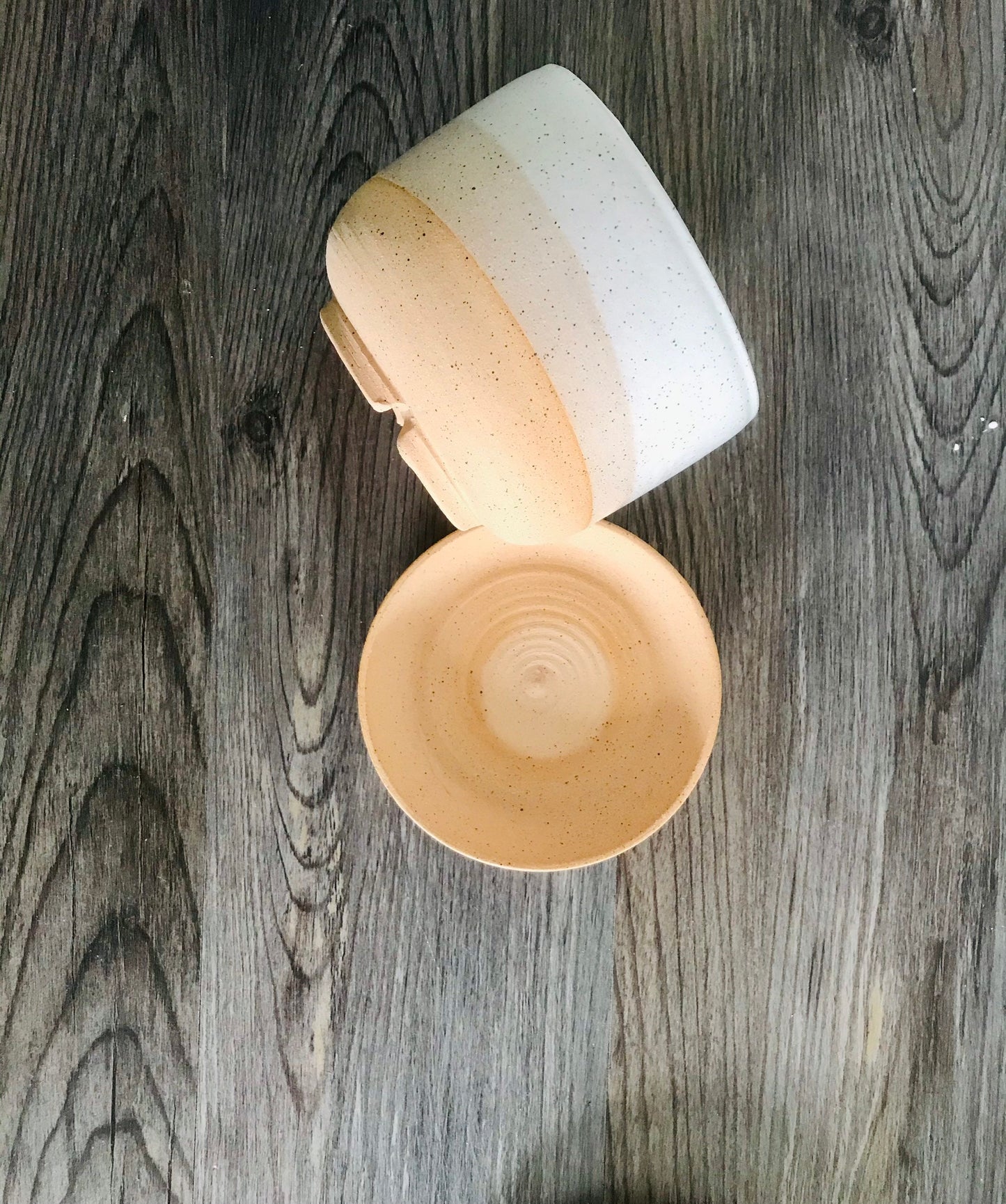 4" planter with saucer. hand made ceramics. planters and pots