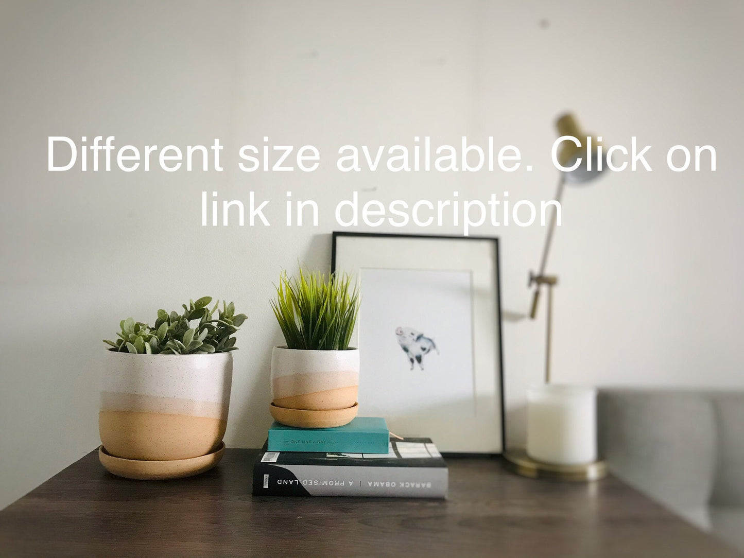 4" planter with saucer. hand made ceramics. planters and pots