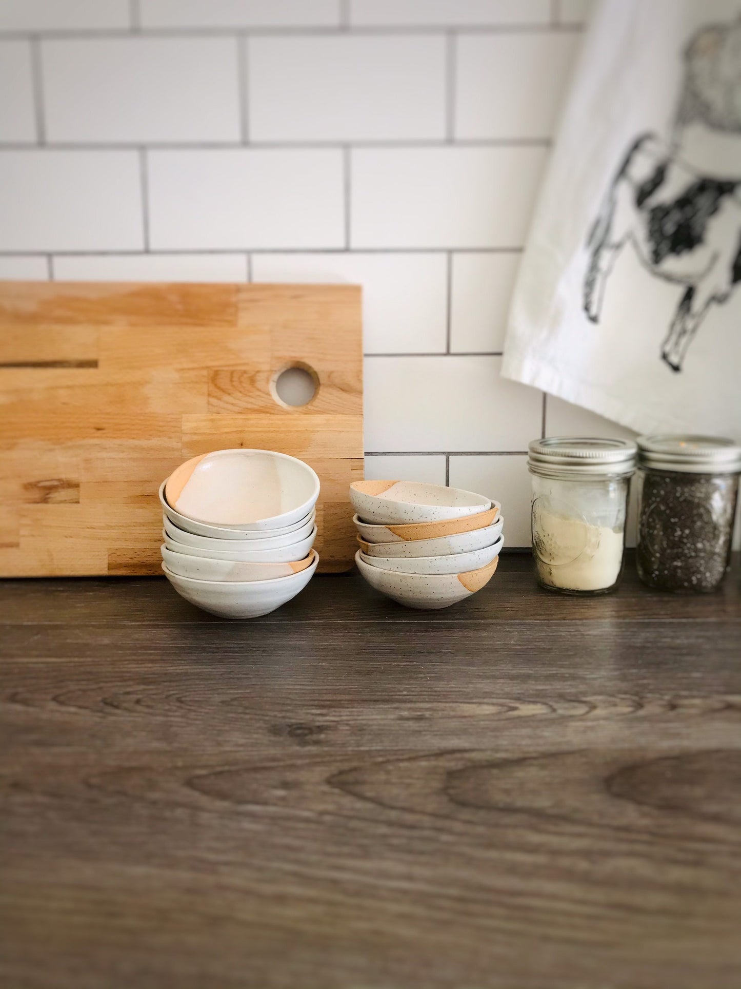 ceramic ramekin- salt cellar- multipurpose dish-kitchenware- bowls- White