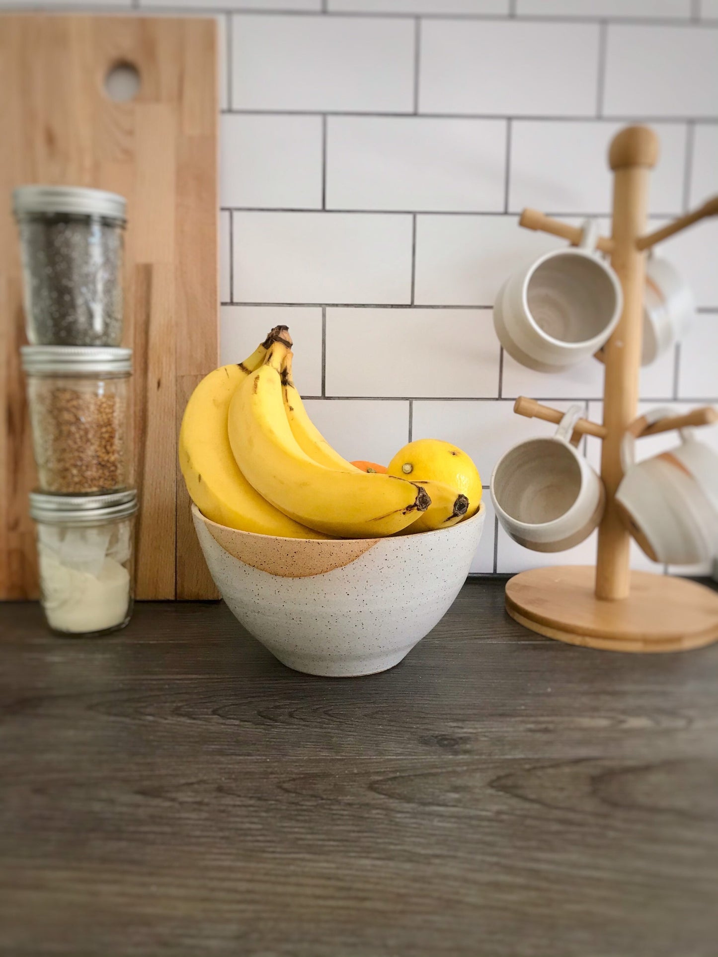 Large ceramic bowl- fruit bowl- popcorn bowl-multipurpose dish-kitchenware- bowls- White