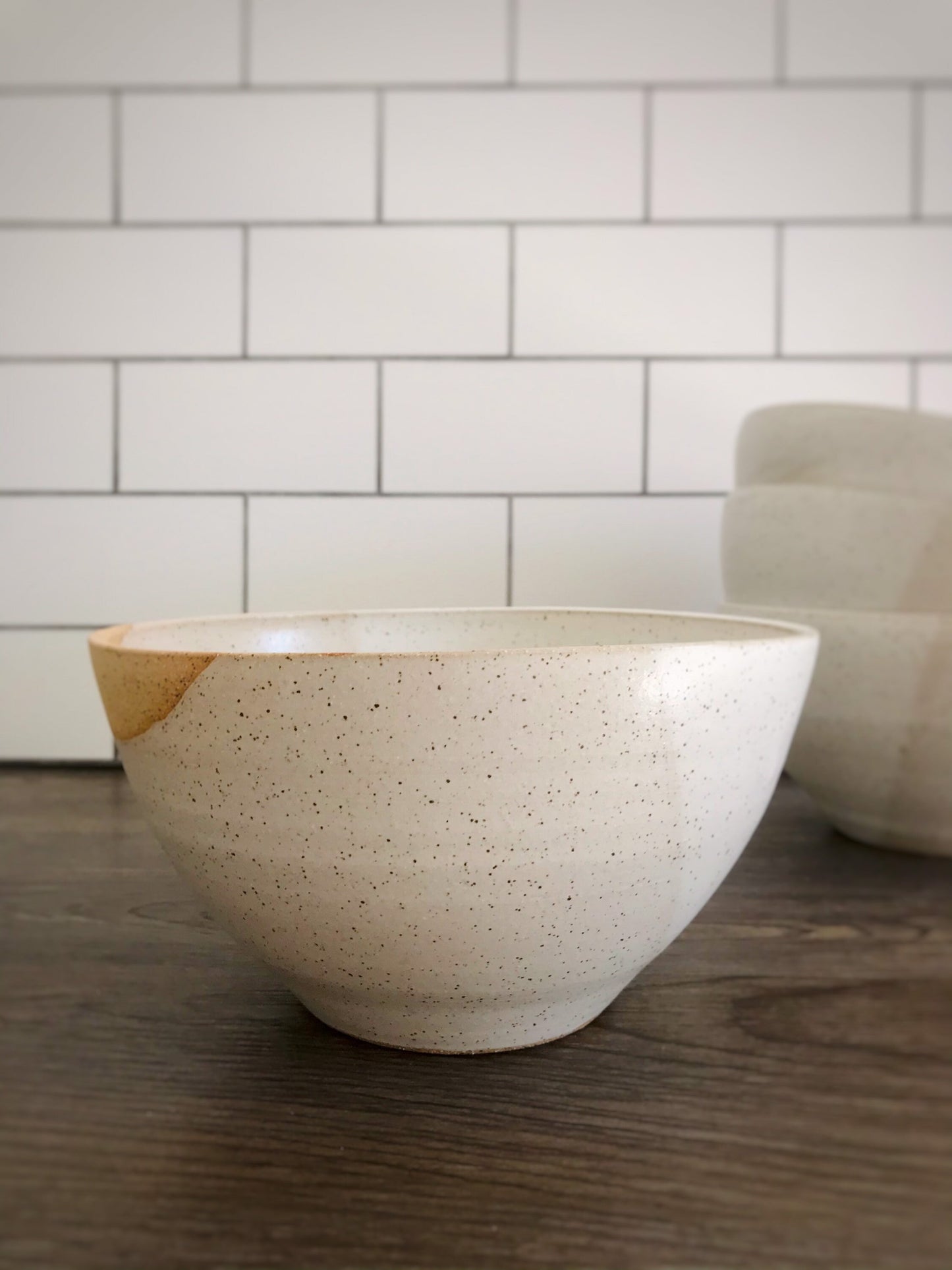 Large ceramic bowl- fruit bowl- popcorn bowl-multipurpose dish-kitchenware- bowls- White