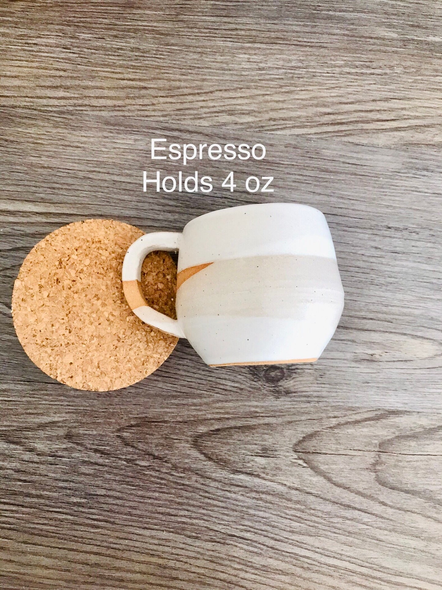 angular oversized espresso cup- small coffee mug- handmade kitchen decor