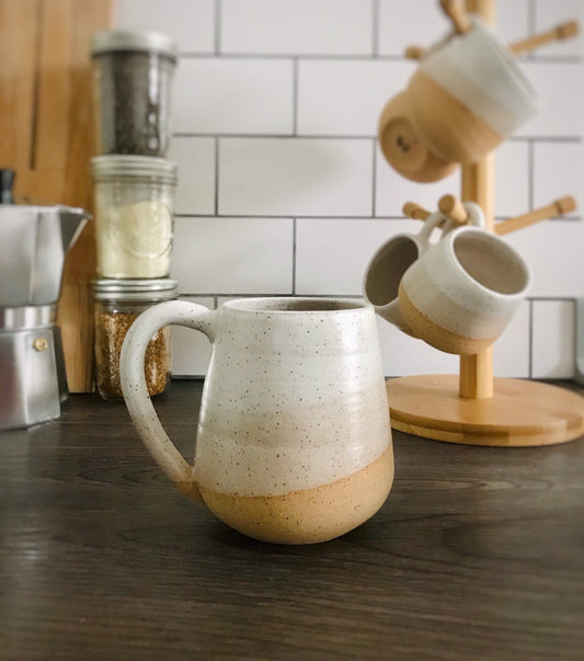 rounded Coffee cup- coffee mug- handmade kitchen decor