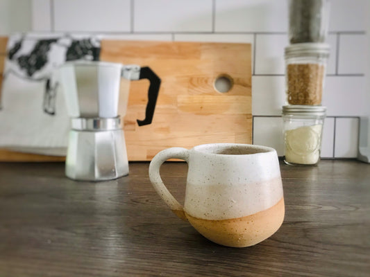 oversized rounded espresso cup- coffee mug- handmade kitchen decor