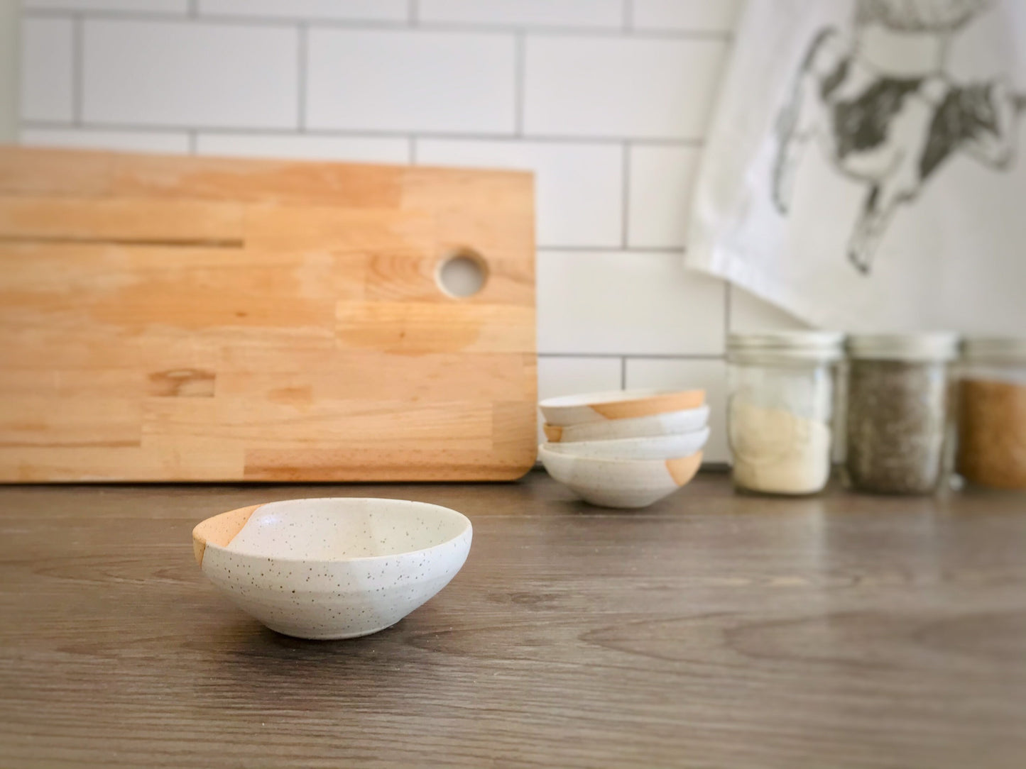 ceramic ramekin- salt cellar- multipurpose dish-kitchenware- bowls- White