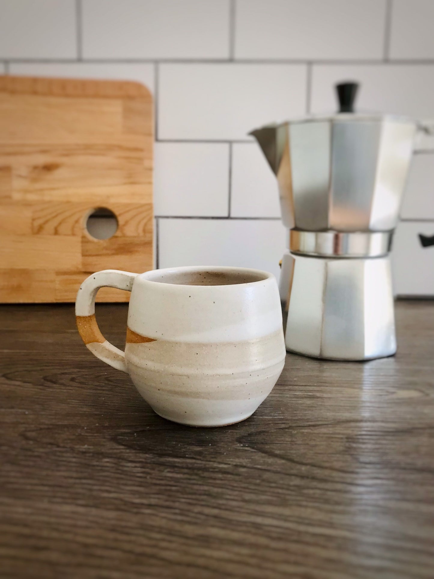 angular oversized espresso cup- small coffee mug- handmade kitchen decor