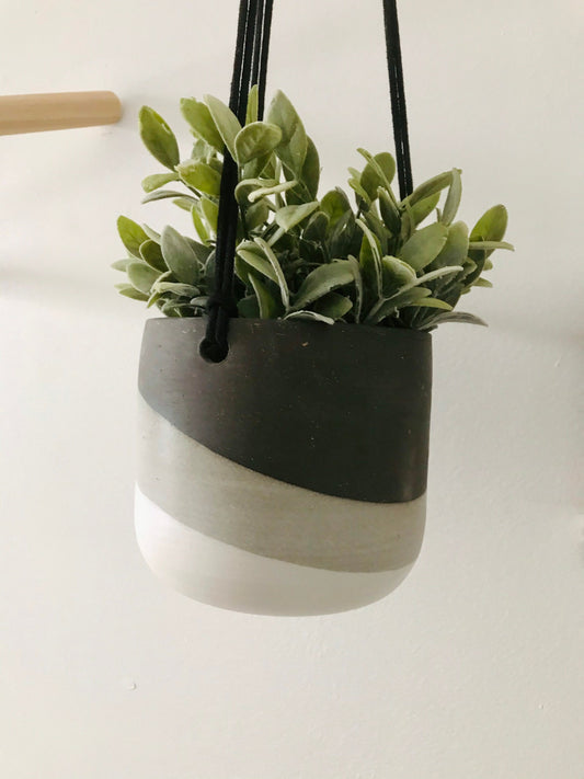 5" hanging planter-ceramic  hanging flower pot - cache pot-