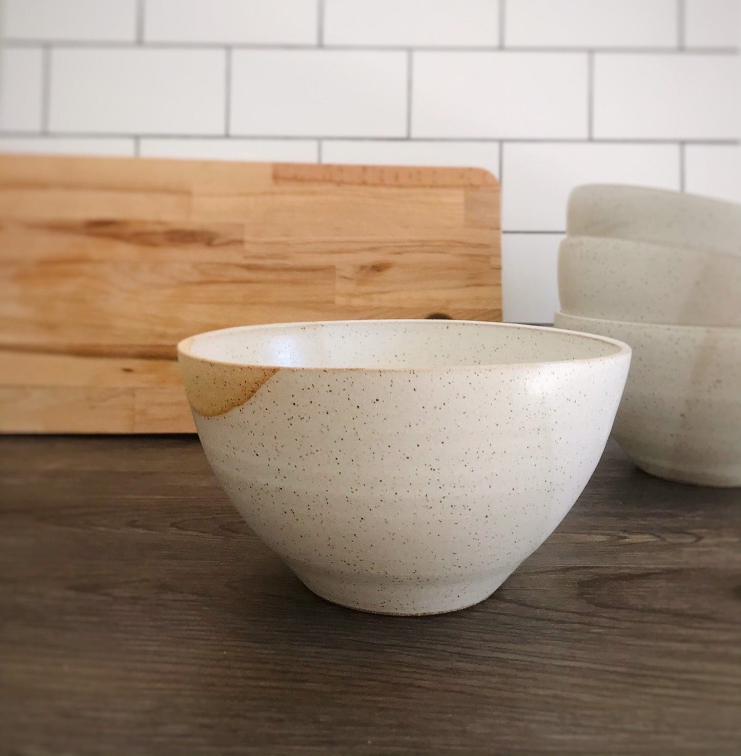 Large ceramic bowl- fruit bowl- popcorn bowl-multipurpose dish-kitchenware- bowls- White