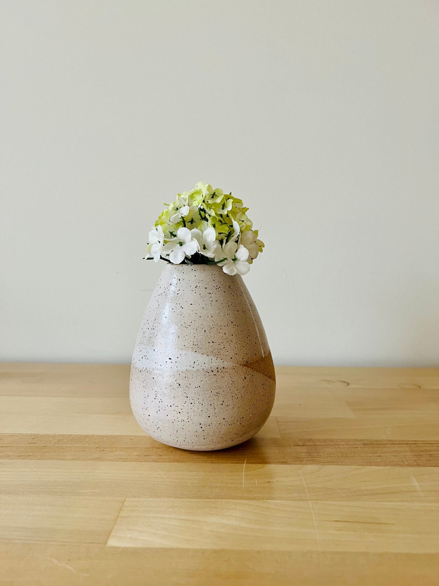 Criss-Cross Bud Vase - Wide Bottom - Handmade Ceramic Vase- Color Options