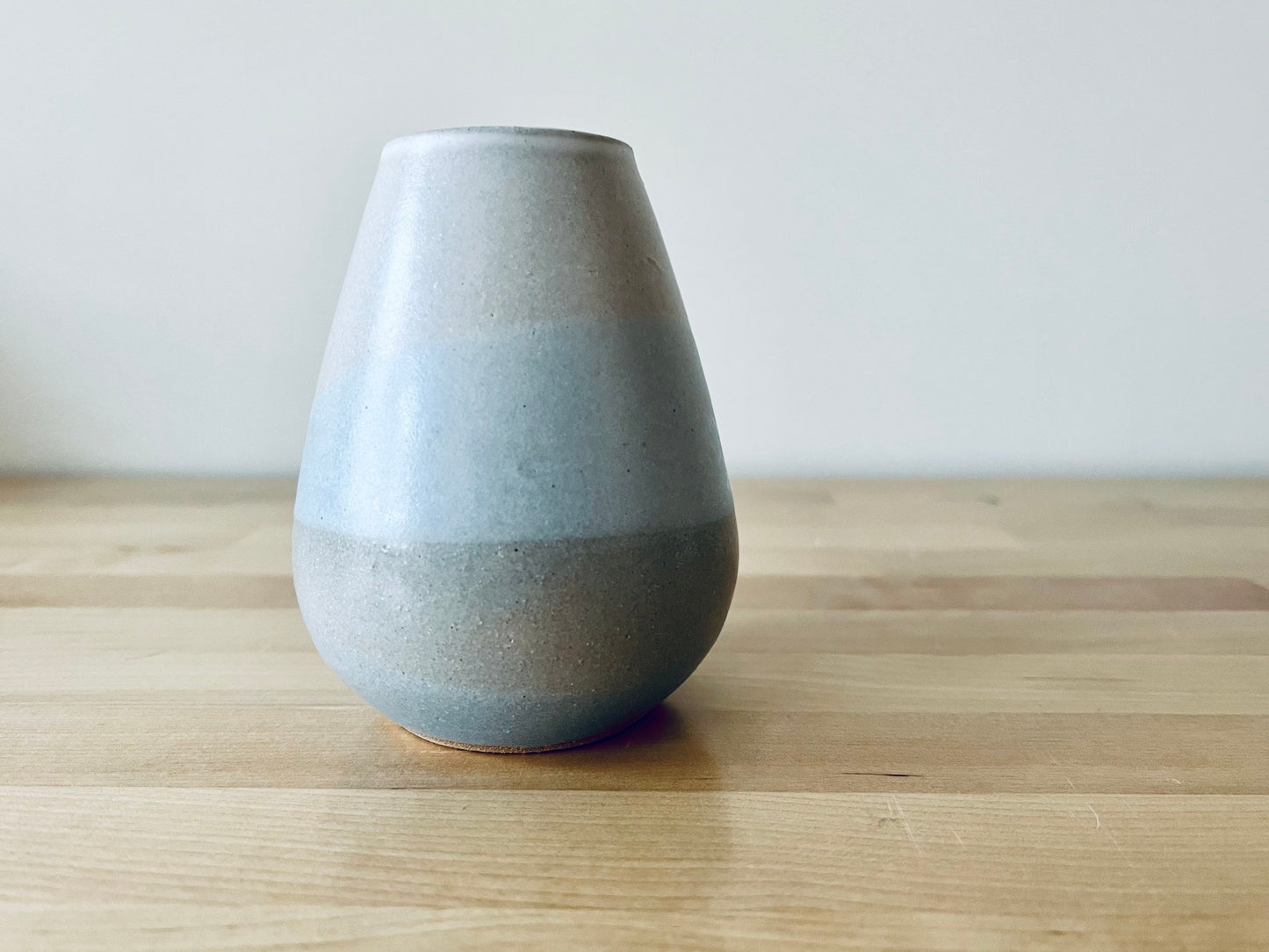 Criss-Cross Bud Vase - Wide Bottom - Handmade Ceramic Vase- Color Options