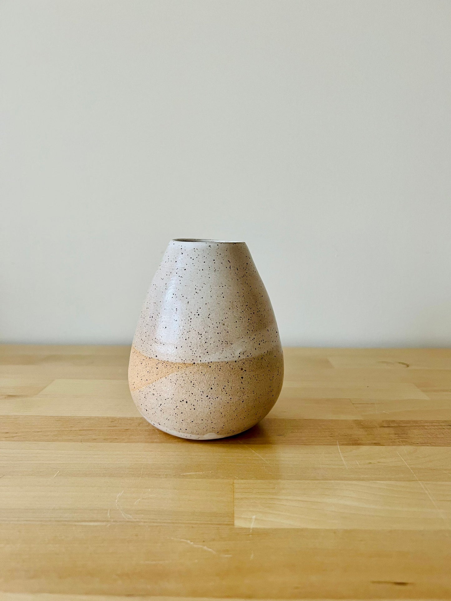 Criss-Cross Bud Vase - Wide Bottom - Handmade Ceramic Vase- Color Options