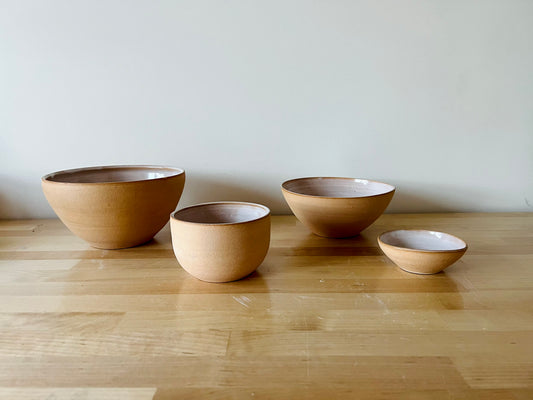 limited edition. assorted bowls. various sizes. handmade ceramics.