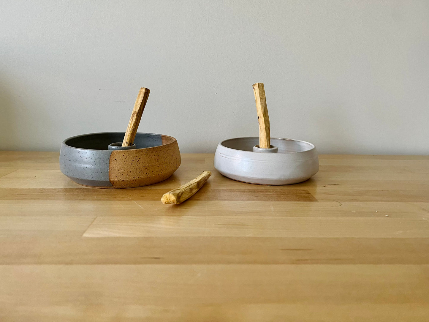 angled burner tray- santo palo- incense- sage- handmade. sample sale.
