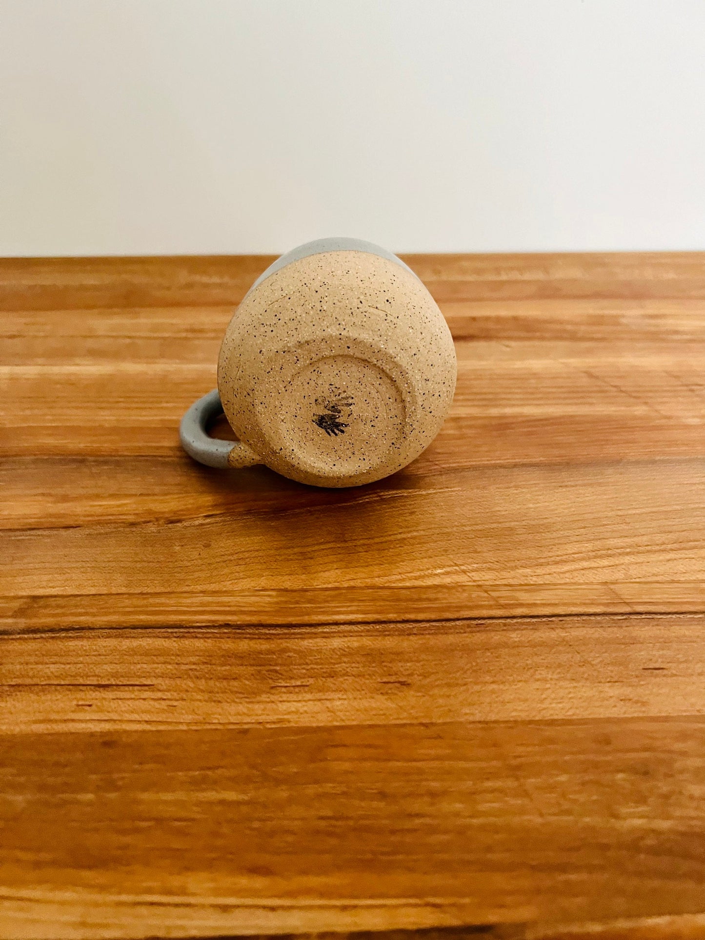 gray oversized rounded espresso cup- coffee mug- handmade kitchen decor- sample sale