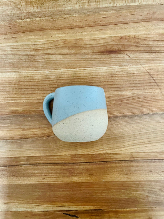 gray oversized rounded espresso cup- coffee mug- handmade kitchen decor- sample sale