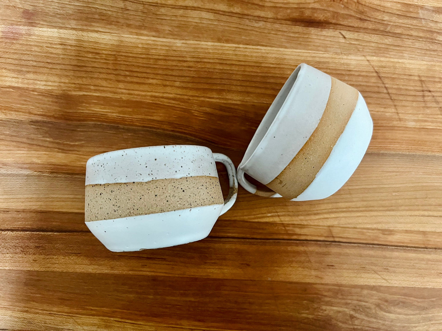 angular espresso cup-small coffee mug- ceramic--handmade kitchen decor