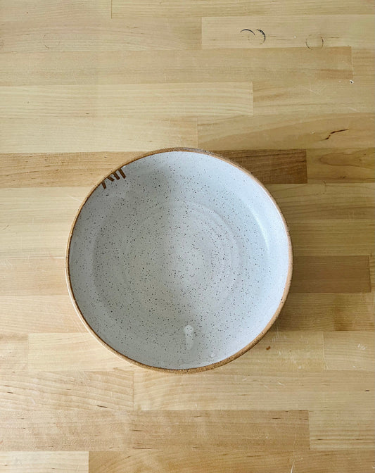 cereal bowl-multipurpose dish-kitchenware- bowls- White and speckled - sample sale