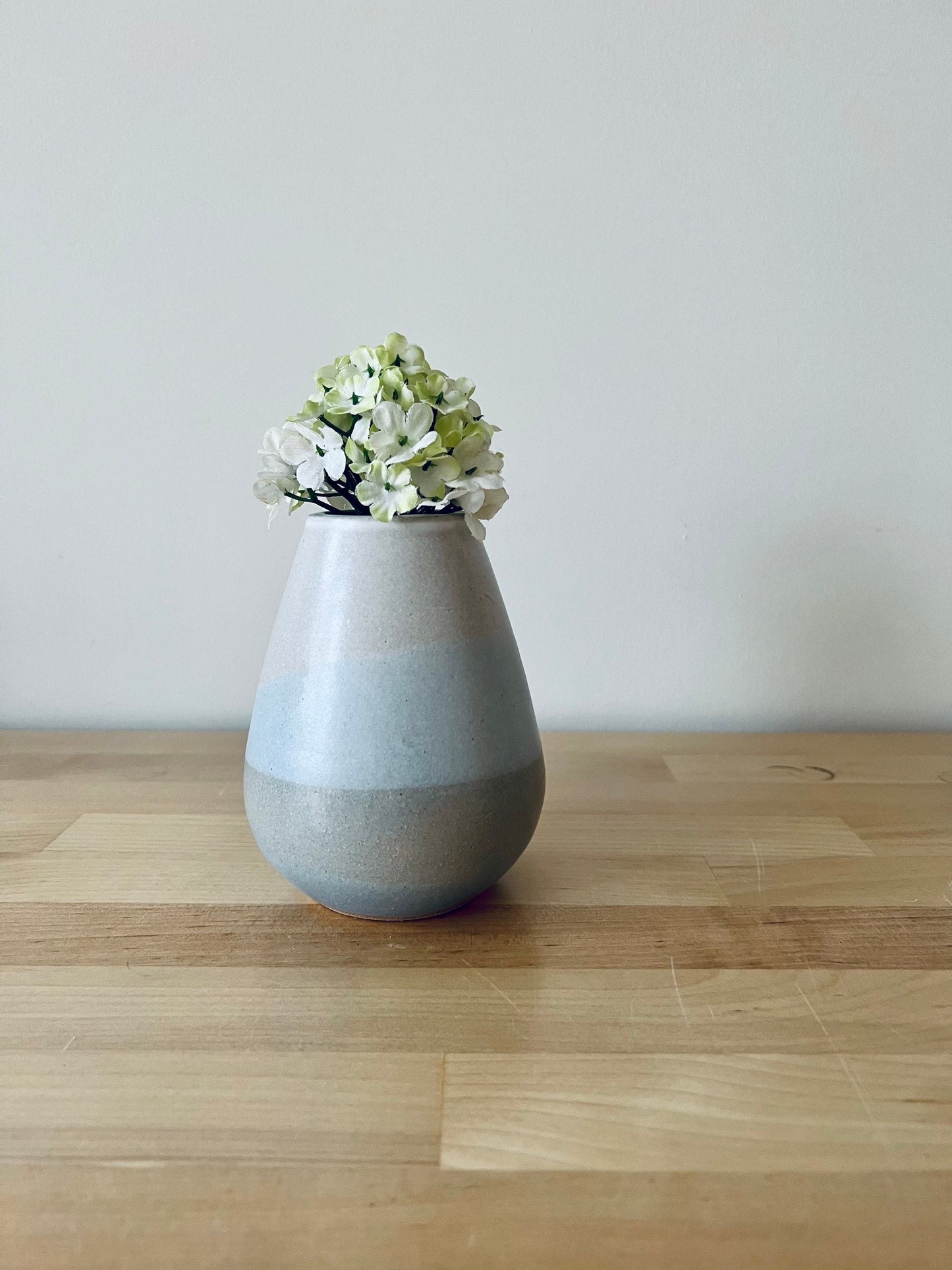 Criss-Cross Bud Vase - Wide Bottom - Handmade Ceramic Vase- Color Options
