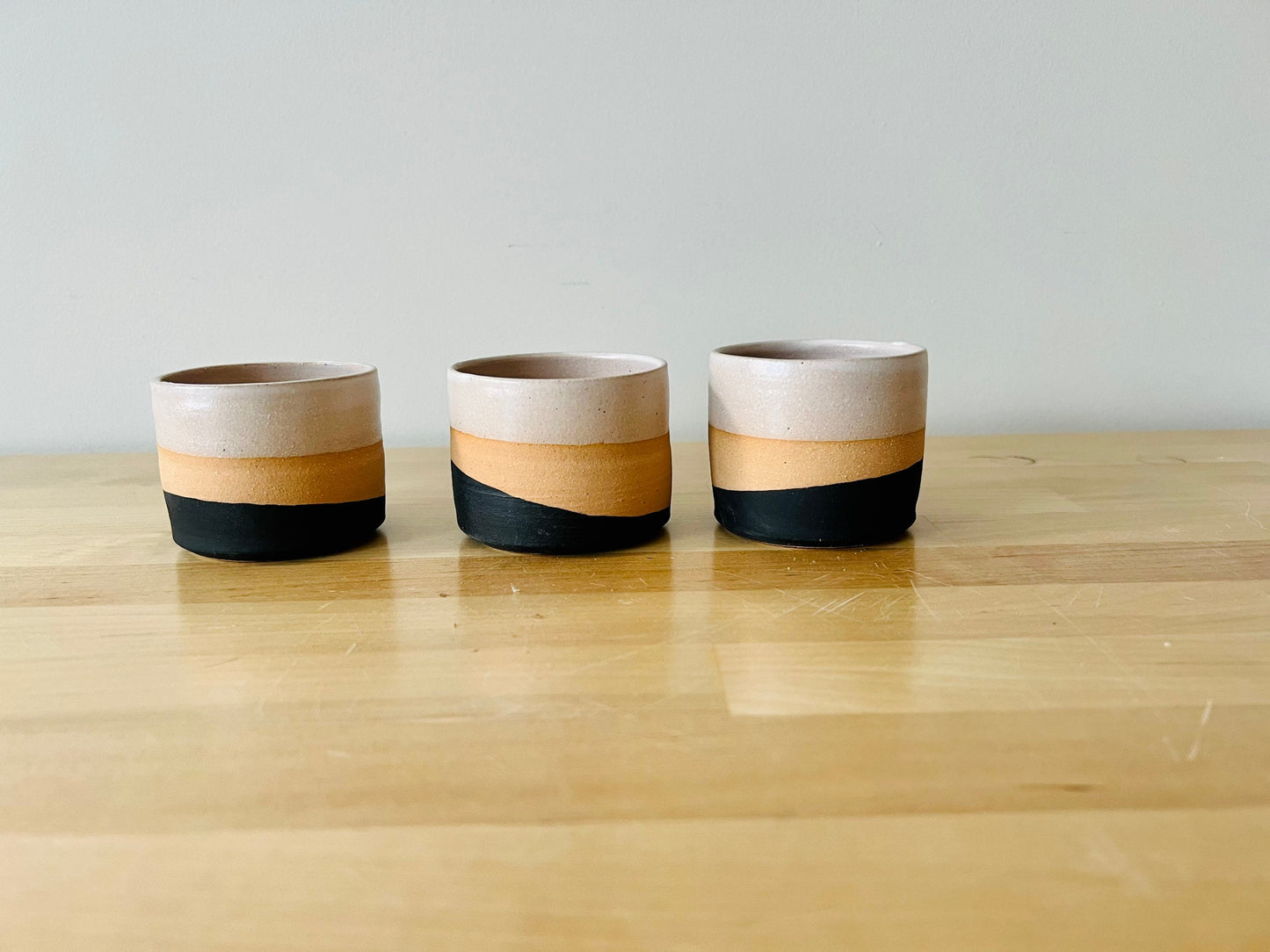 cylinder succulent holders. 2inches. drain hole. handmade ceramics.pack of three