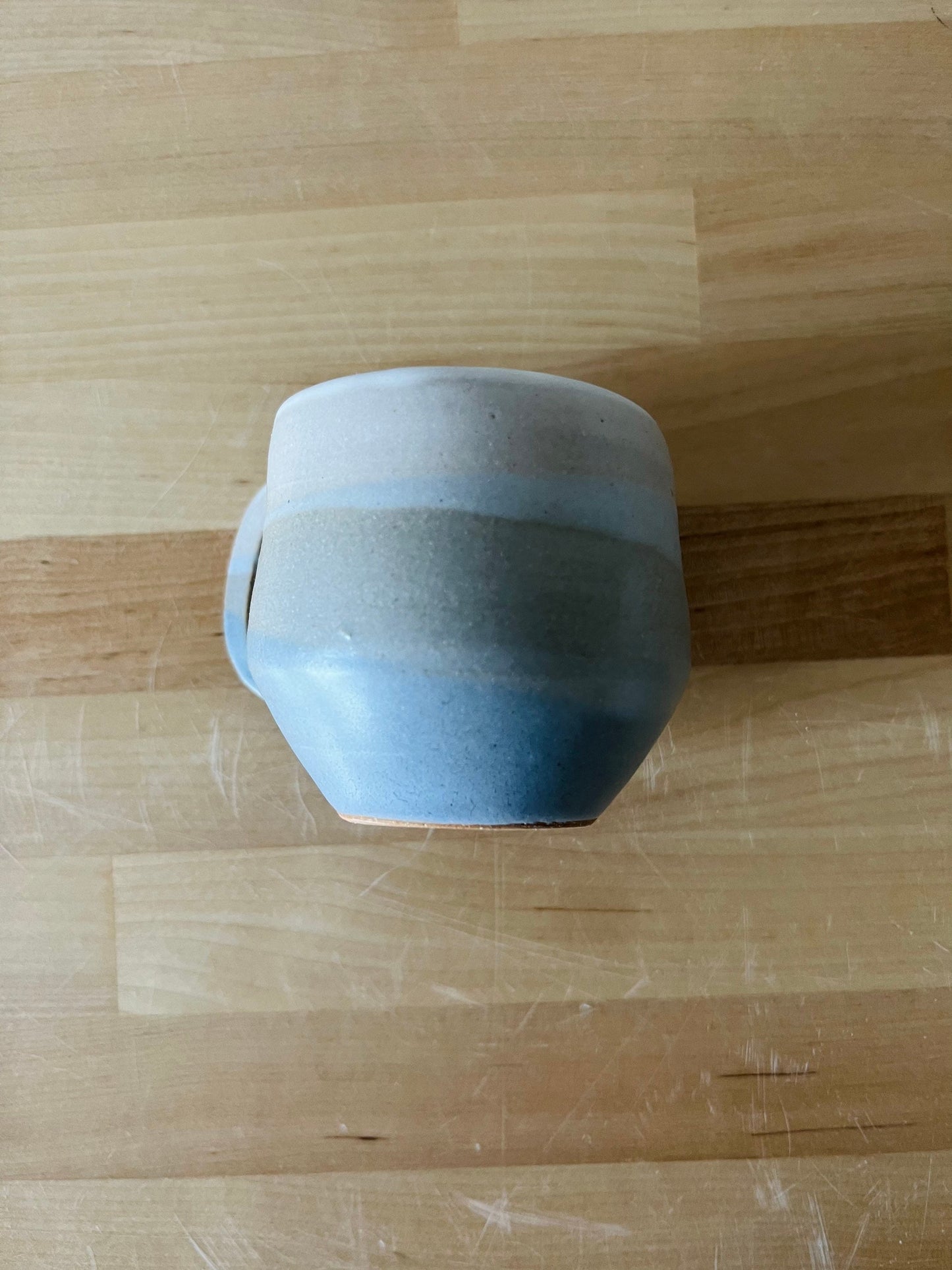 ocean blues Criss cross angled mugs - blue and white  mugs - handmade- limited edition