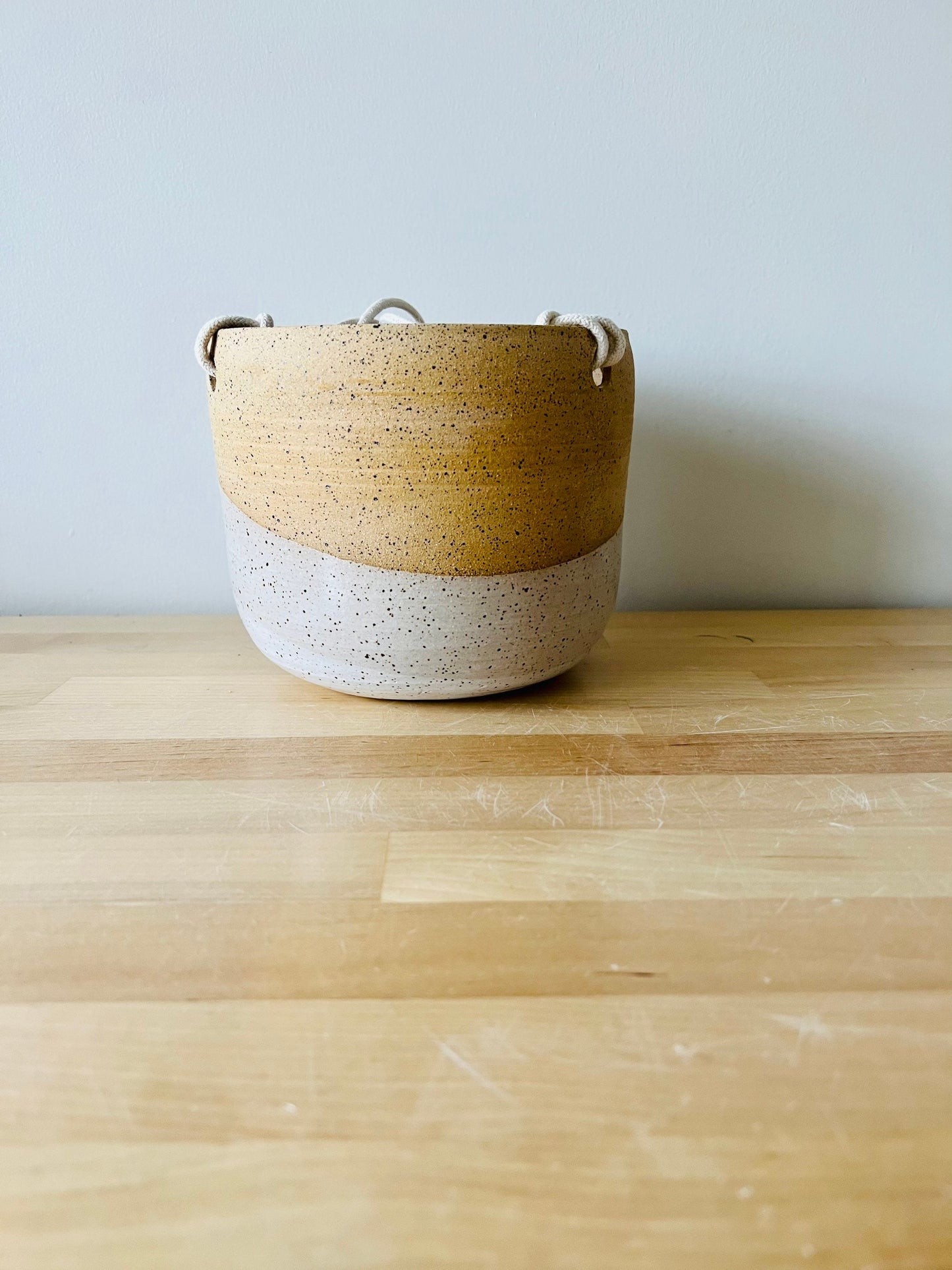 seconds- Hanging orb planter -ceramic