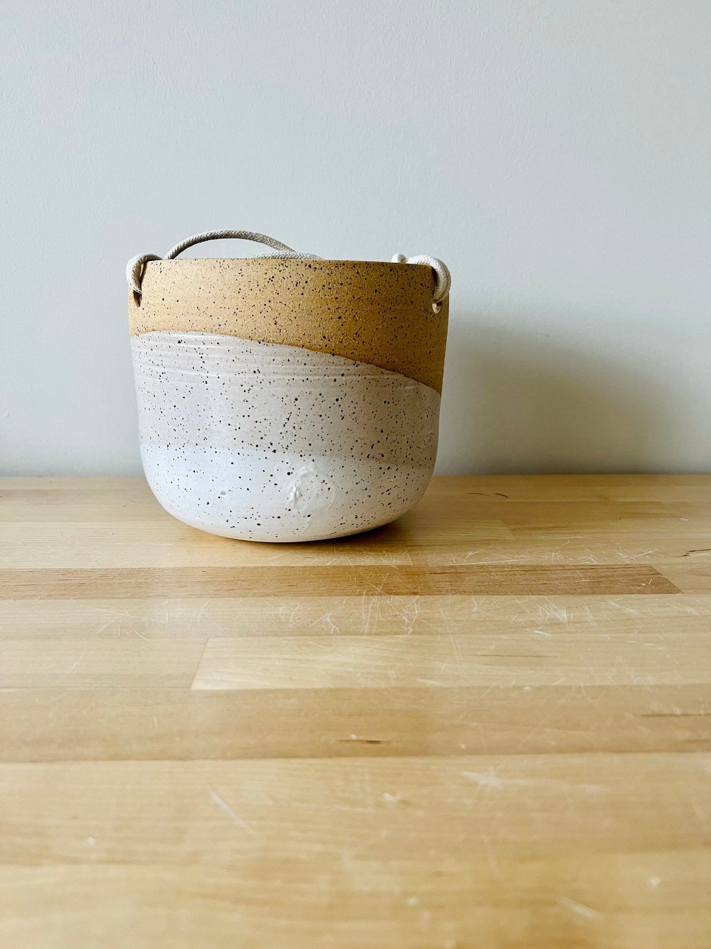 seconds- Hanging orb planter -ceramic