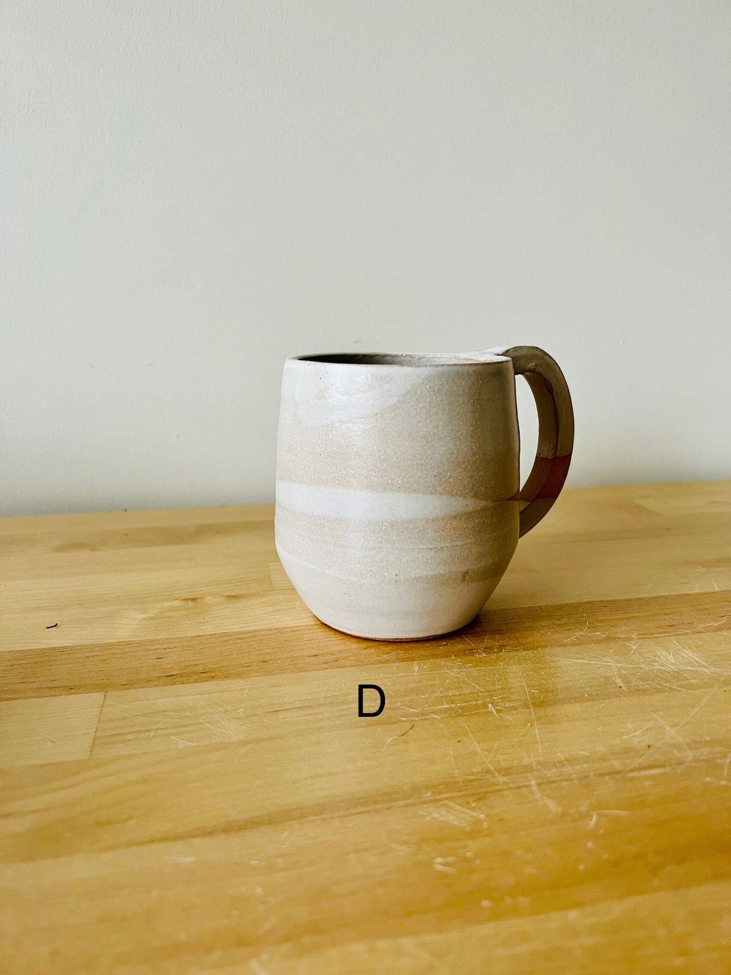 SECONDS-Cross cross angled mugs - white mugs - handmade-