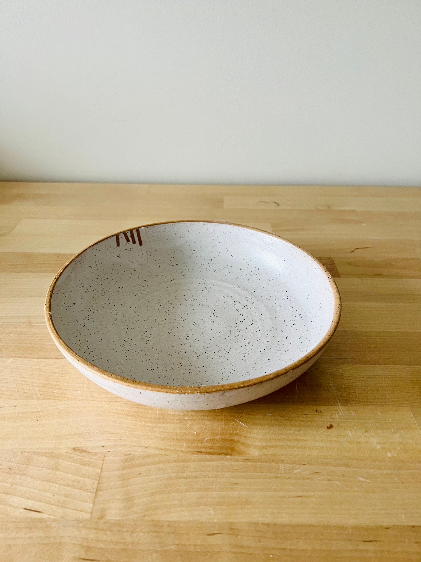 cereal bowl-multipurpose dish-kitchenware- bowls- White and speckled - sample sale