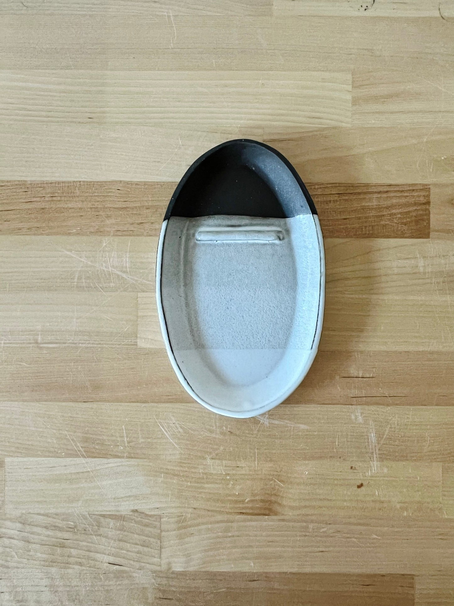 SECONDS-ceramic sage stick burner- handmade ceramics- chocolate and white