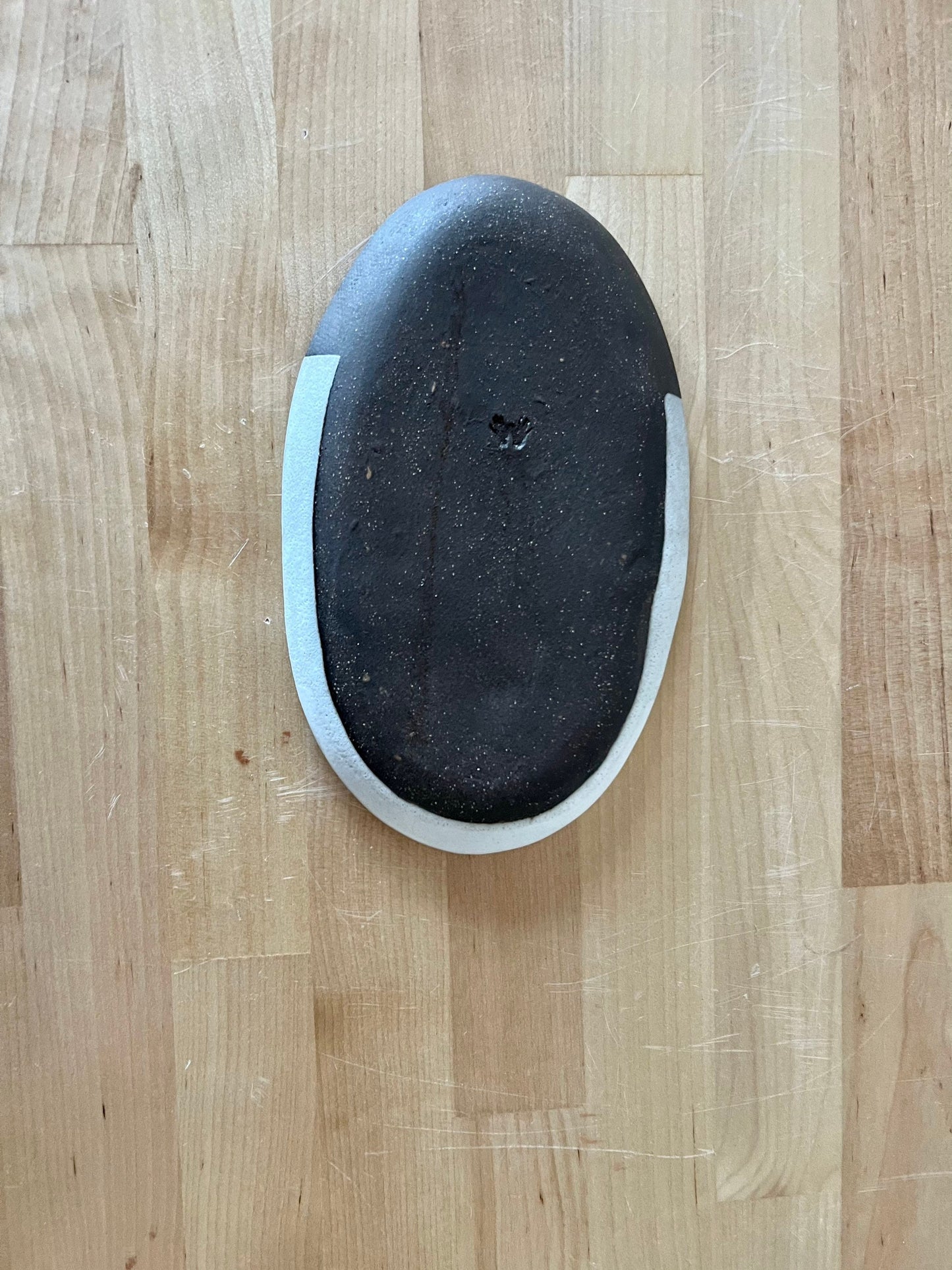 SECONDS-ceramic sage stick burner- handmade ceramics- chocolate and white