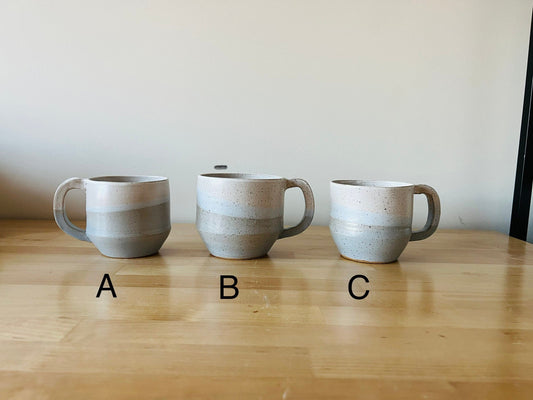 sample sale- assorted blue mugs- ceramic mugs- coffee cups