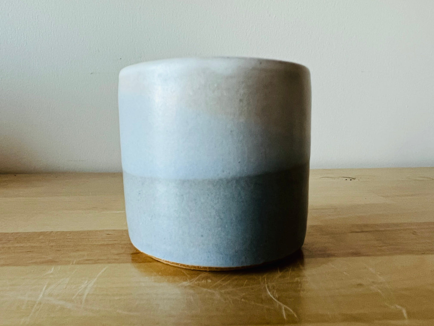 small ceramic jar- ocean blues- sample sale- small tumbler