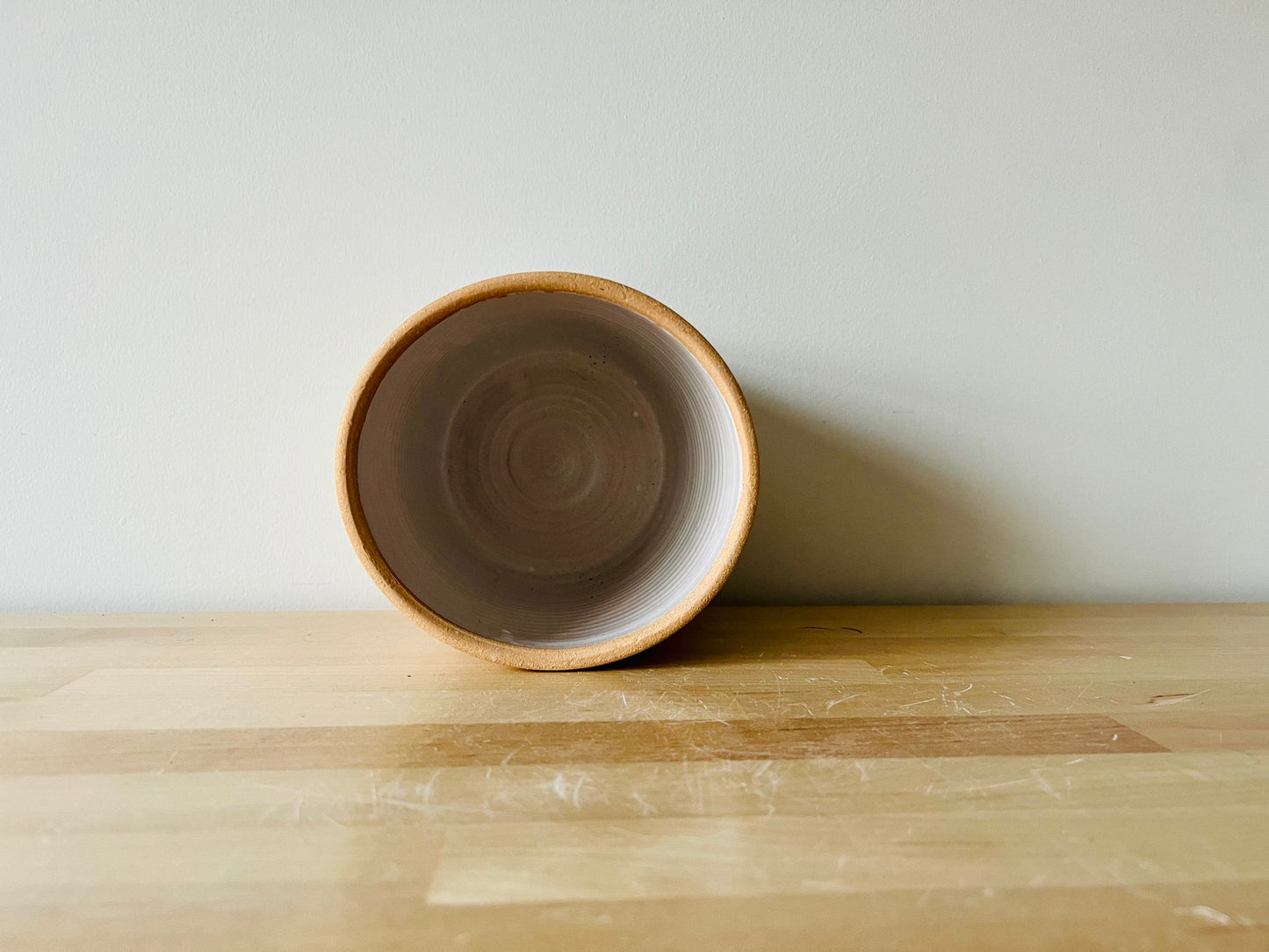 SECONDS- criss cross sunrise utensil holder- ceramic crock