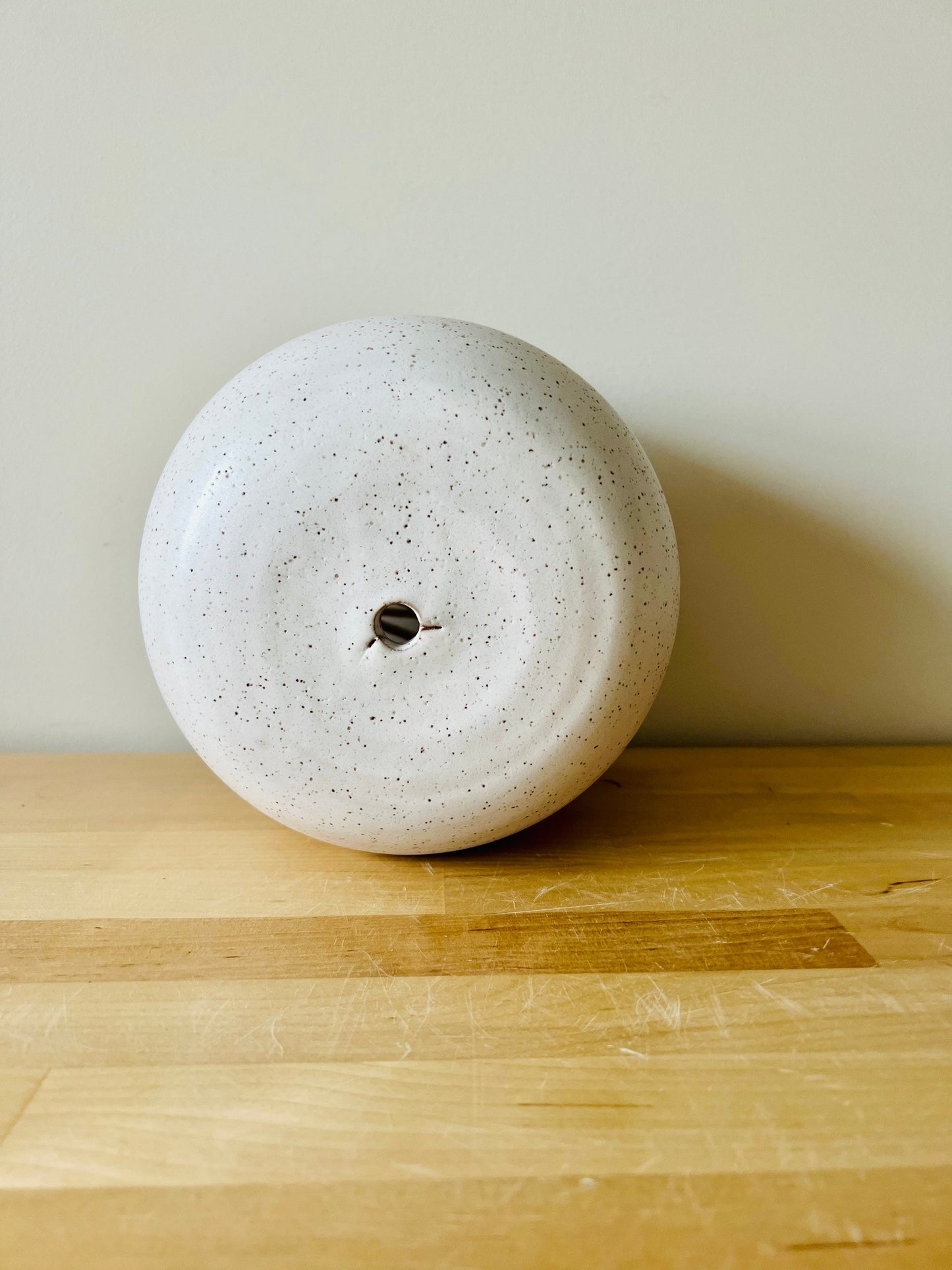 seconds-Hanging orb planter -ceramic - with drainage hole-