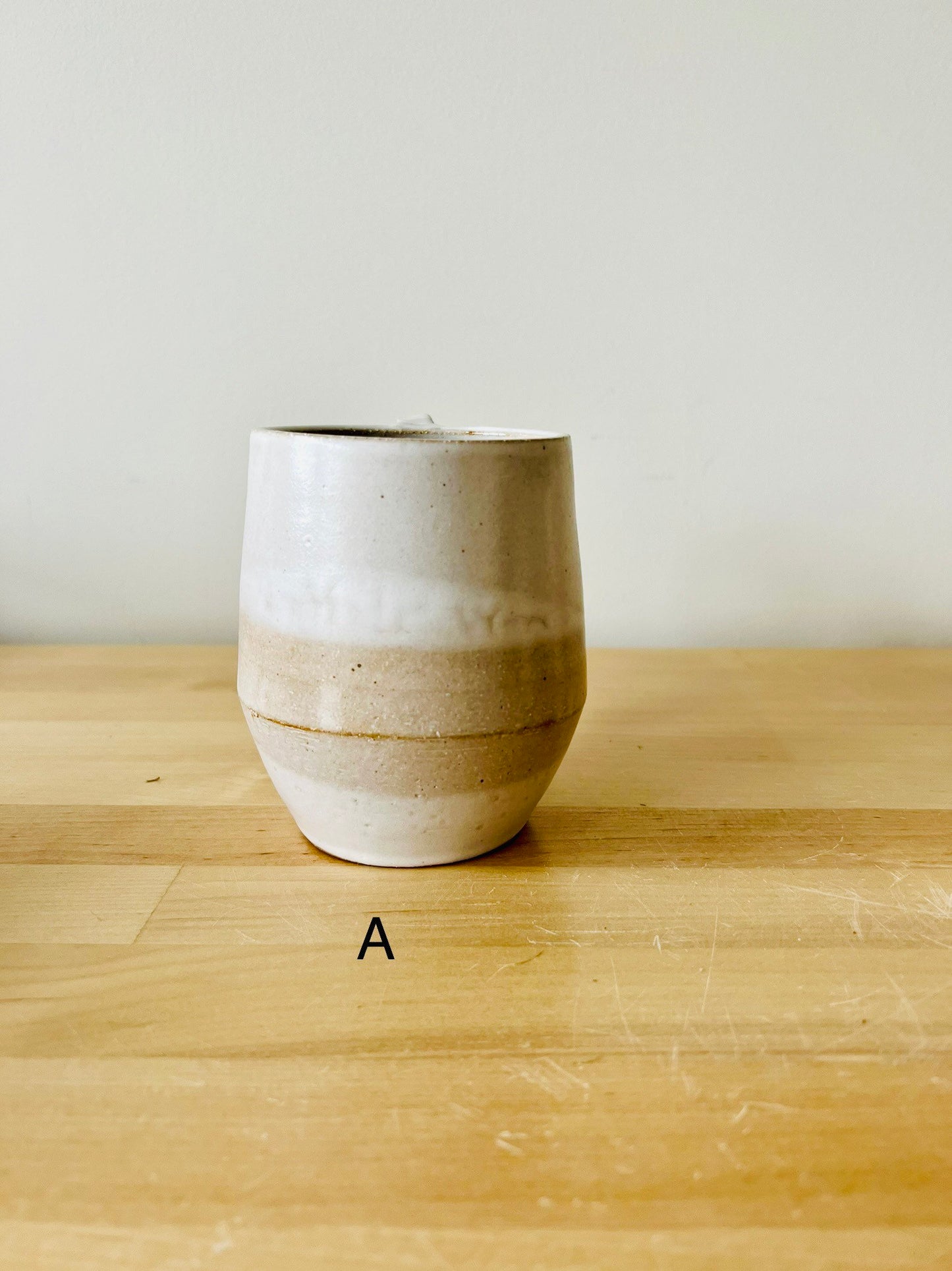 SECONDS-Cross cross angled mugs - white mugs - handmade-