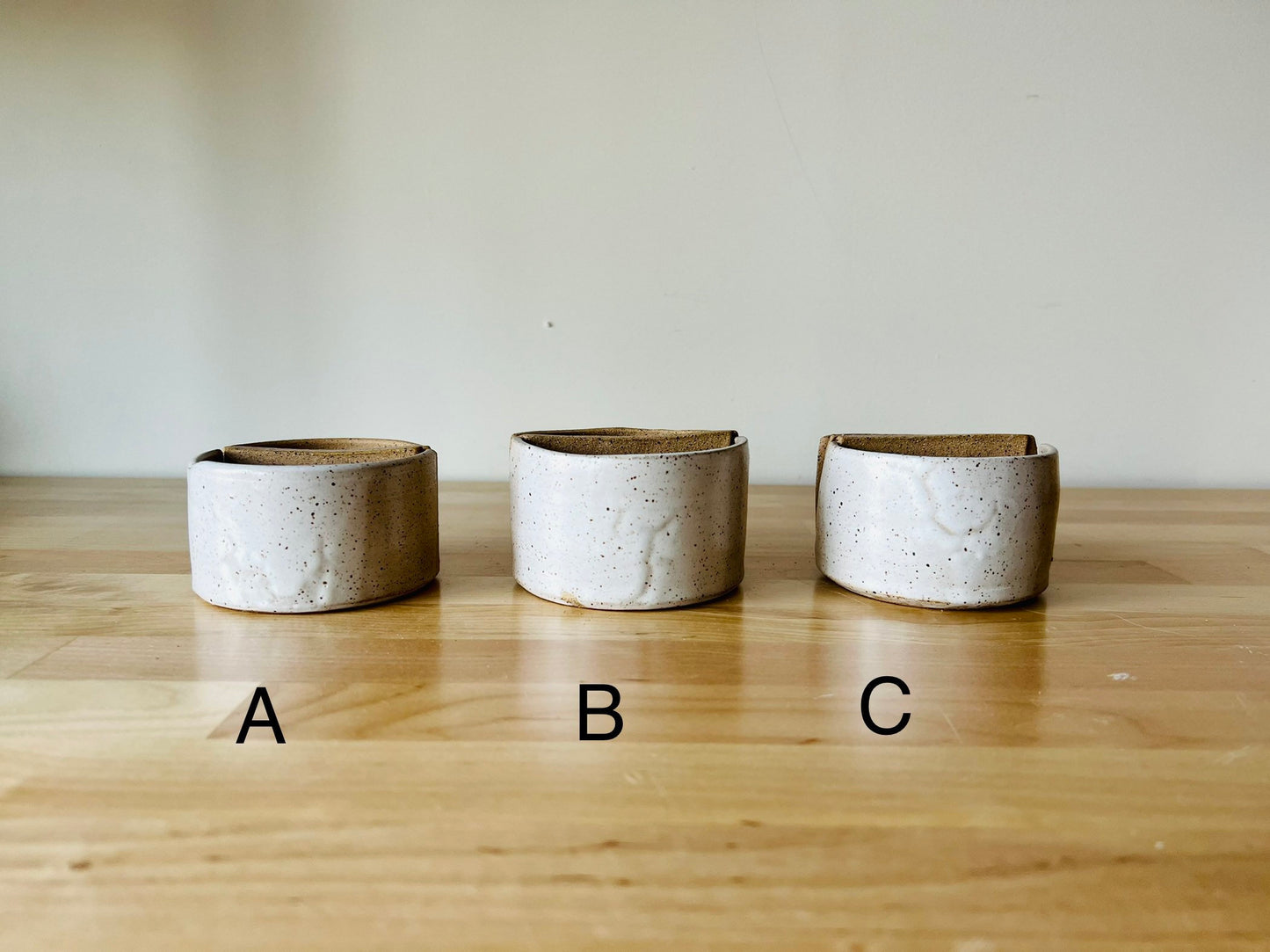 Seconds-matchstick duo- ceramic Matchstick holder- With discard slot- Strike on side