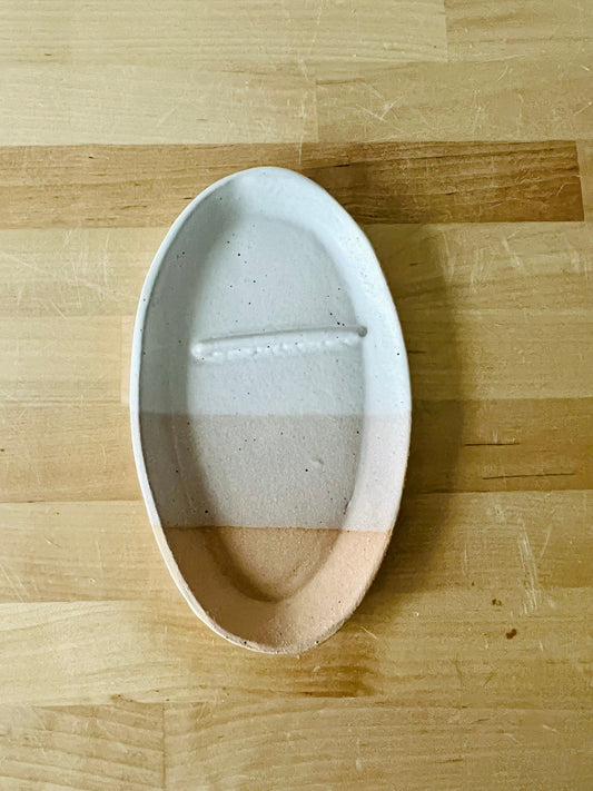 SECONDS-smudge dish-ceramic sage stick burner- handmade ceramics