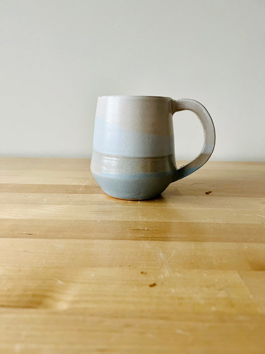 SECONDS- oceans blues rounded Coffee cup- coffee mug- handmade kitchen decor