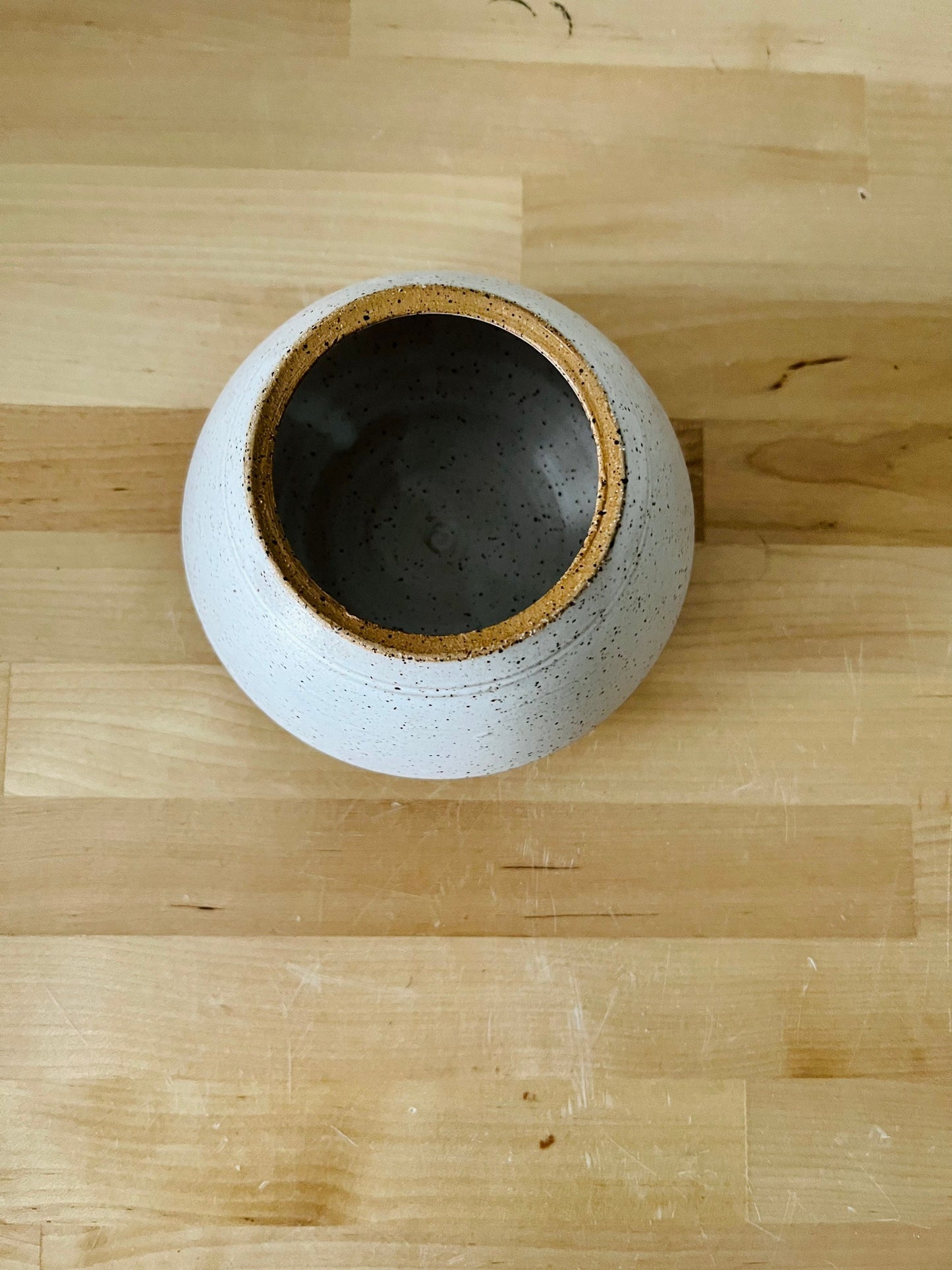 Speckled-ceramic jar-multipurpose