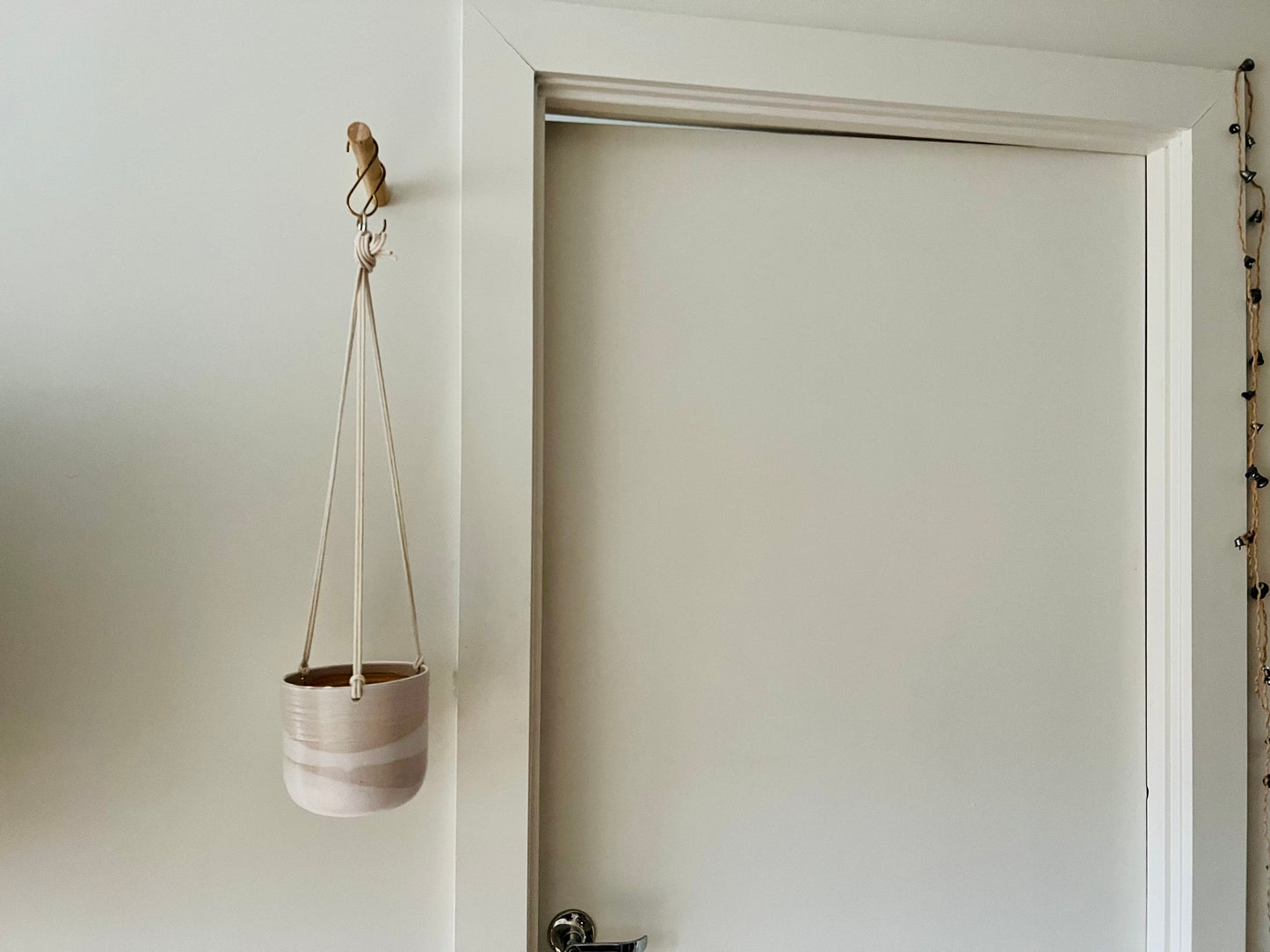 seconds-Hanging orb planter -ceramic - with drainage hole- size options