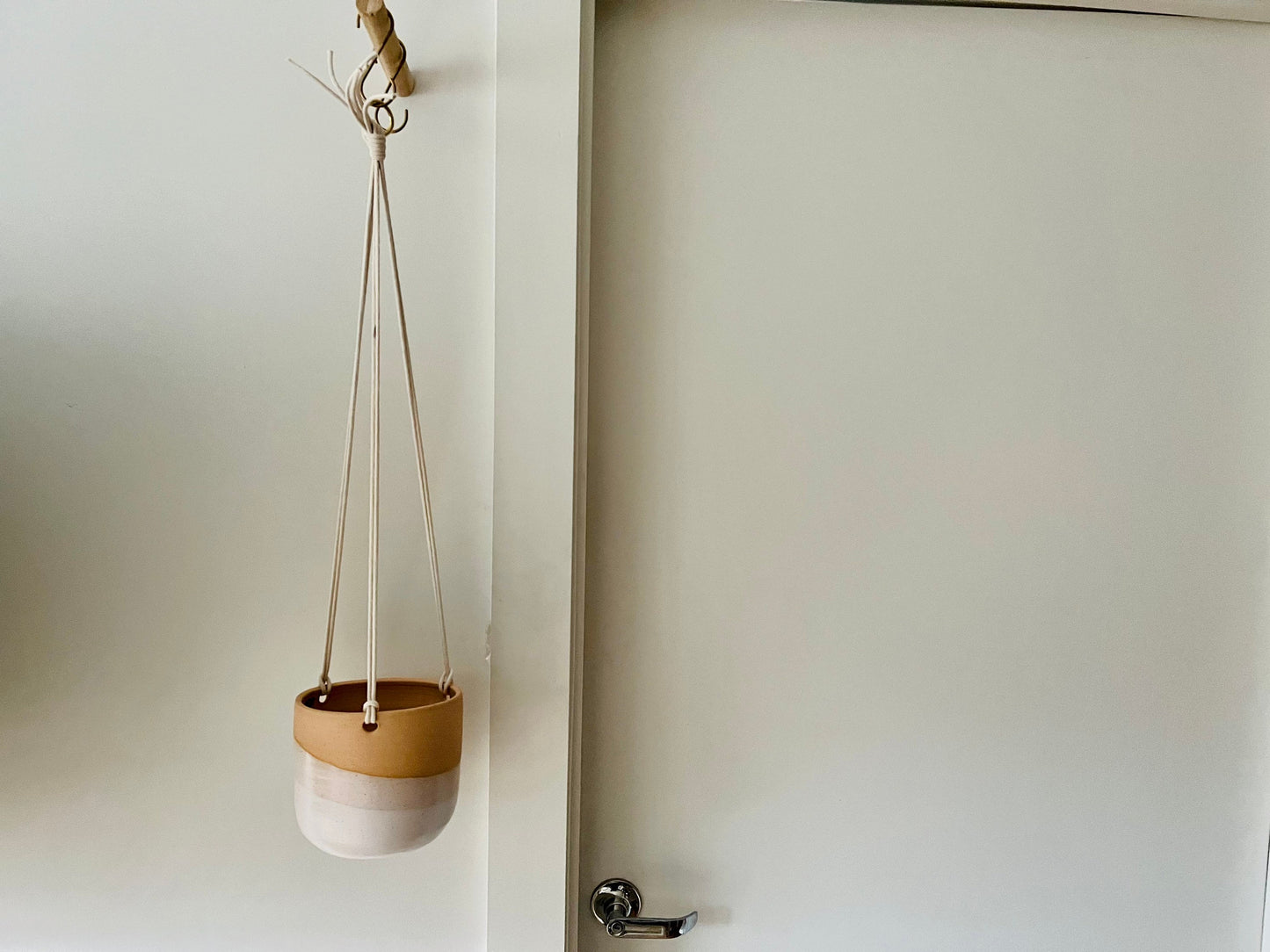 Large Hanging orb planter -ceramic- sample sale