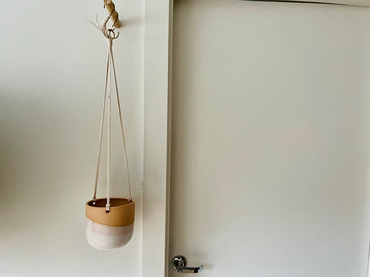 Large Hanging orb planter -ceramic- sample sale